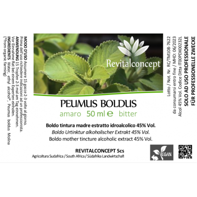 PEUMUS BOLDUS tintura | Boldo tintura officinale per fitoterapia gocce o spray