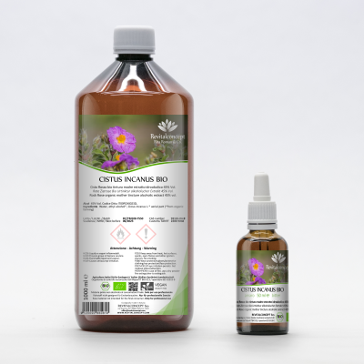Red Rock Rose Cistus organic mother tincture drops or spray | CISTUS INCANUS BIO
 Capacity-50 ml pipette
