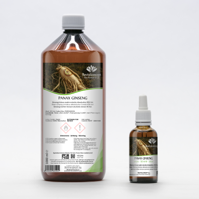 PANAX GINSENG tintura | Ginseng Coreano Bianco bio tintura officinale adattogena per fitoterapia gocce o spray
