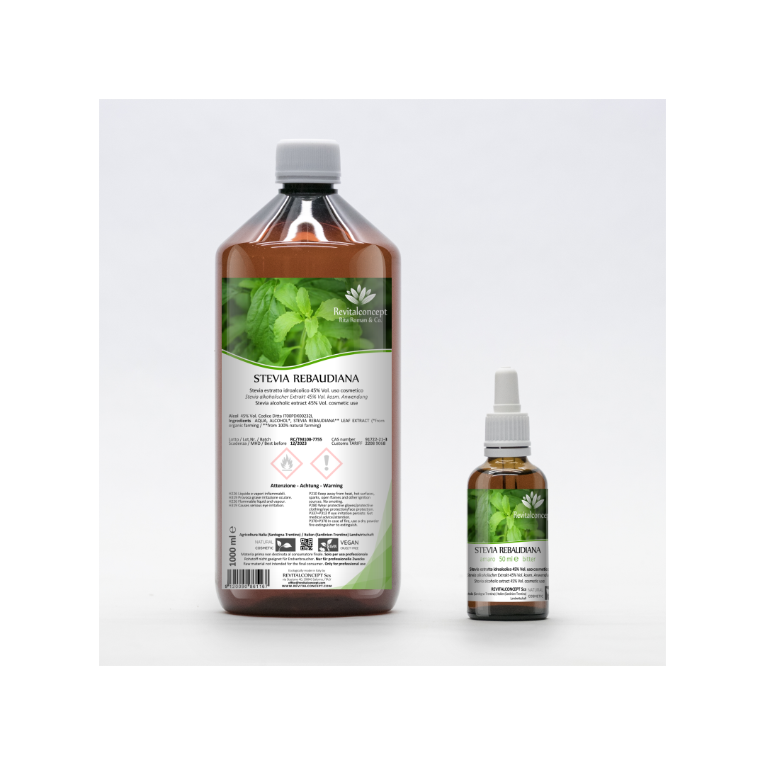 Stevia alcoholic extract 45% Vol. kosm. Application