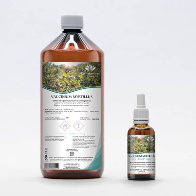 VACCINIUM MYRTILLUS gemmo | Mirtillo Nero bio gemmoderivato macerato glicerico per gemmoterapia gocce o spray